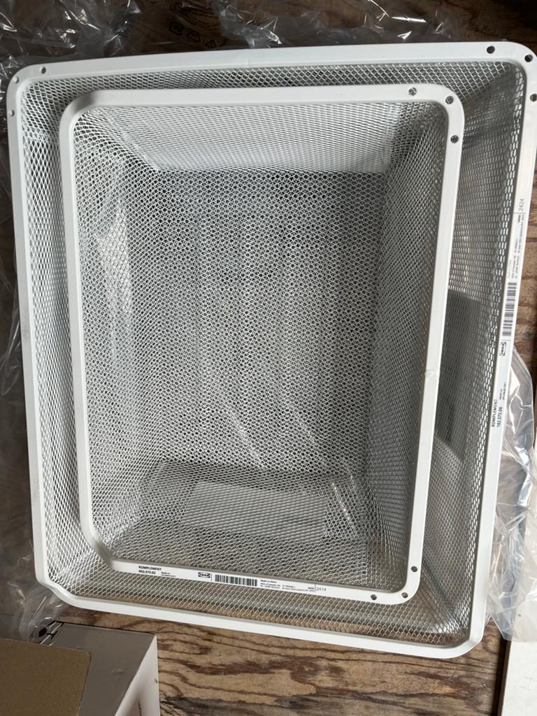 IKEA KOMPLEMENT Draadmand (3 stuks) - Wit, Ophalen, Nieuw