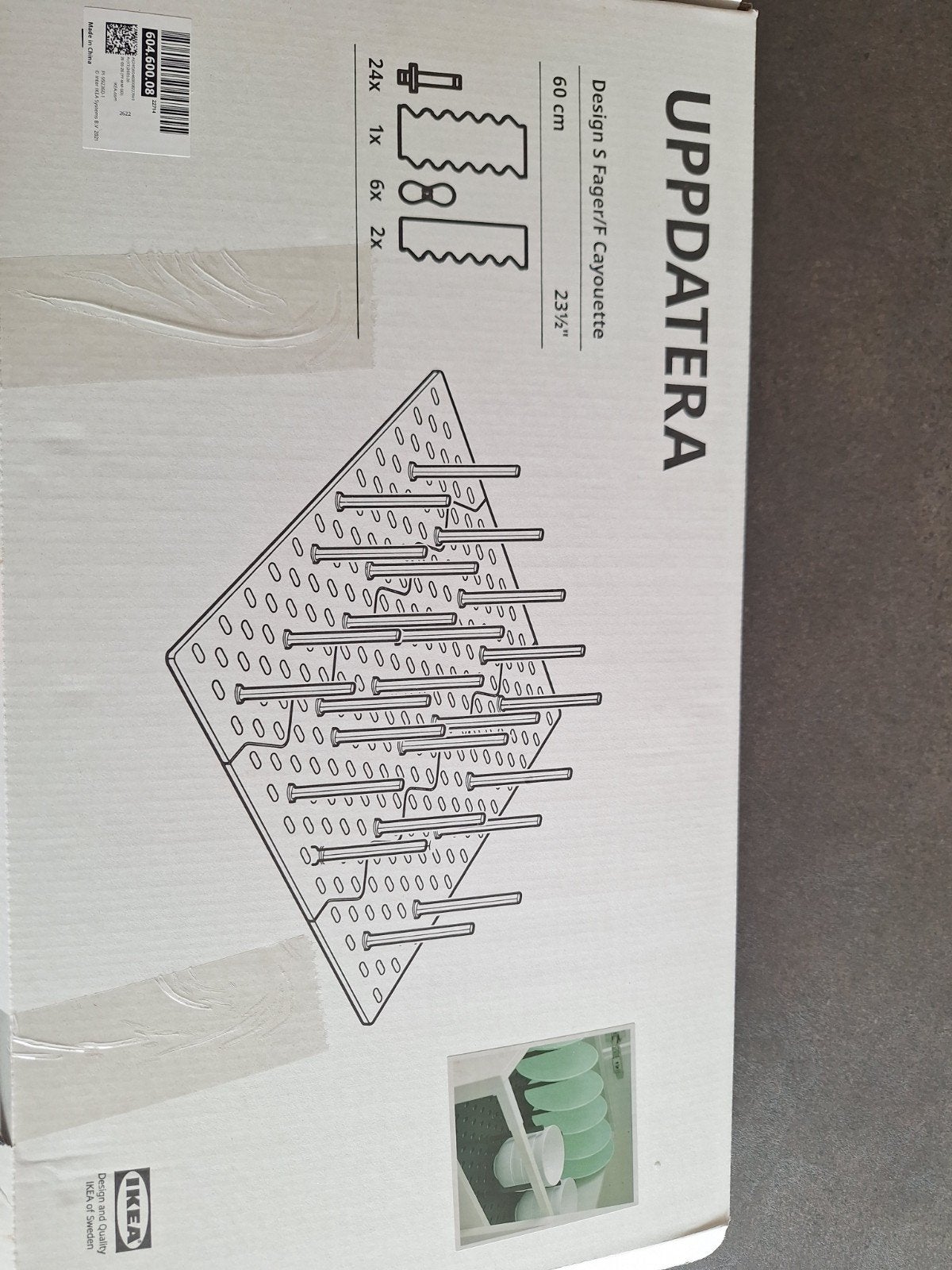 IKEA UPPDARETERA pannenverdeler/pannenrek - Nieuw in doos, Bordenrek, IKEA, Kunststof, Nieuw