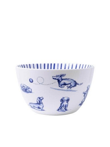 Heinen Delfts Blauw soepkom Teckel Nhaan 700 ml, Overige merken, Ophalen of Verzenden, Kom(men), Delftsblauw