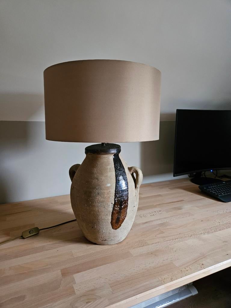 Kruiklamp, Huis en Inrichting, Lampen | Lampenkappen, Ophalen of Verzenden, 50 cm of meer, Bruin, Rechthoekig