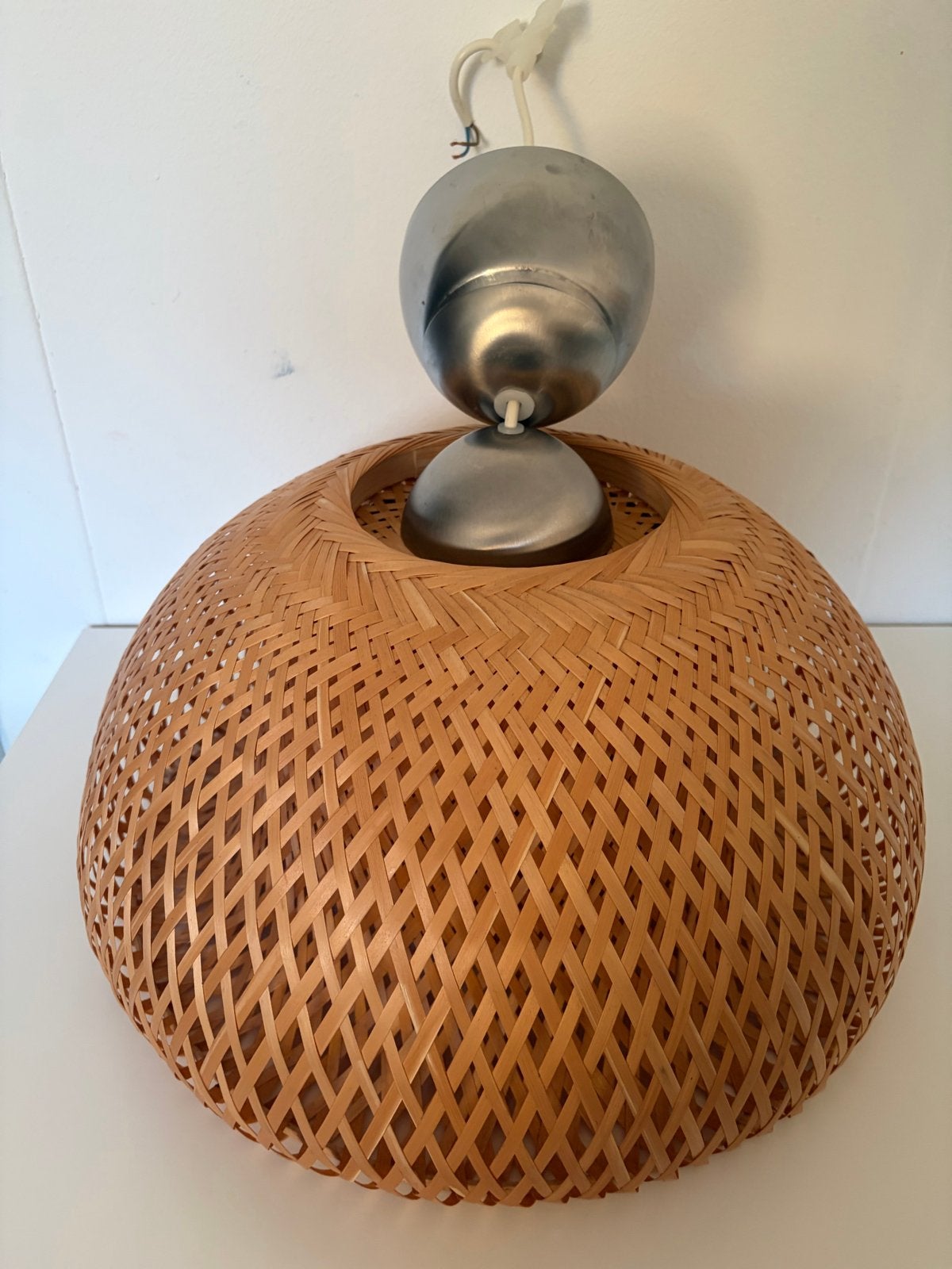IKEA Böja hanglamp van Rotan bamboe, Huis en Inrichting, Ophalen of Verzenden, Gebruikt