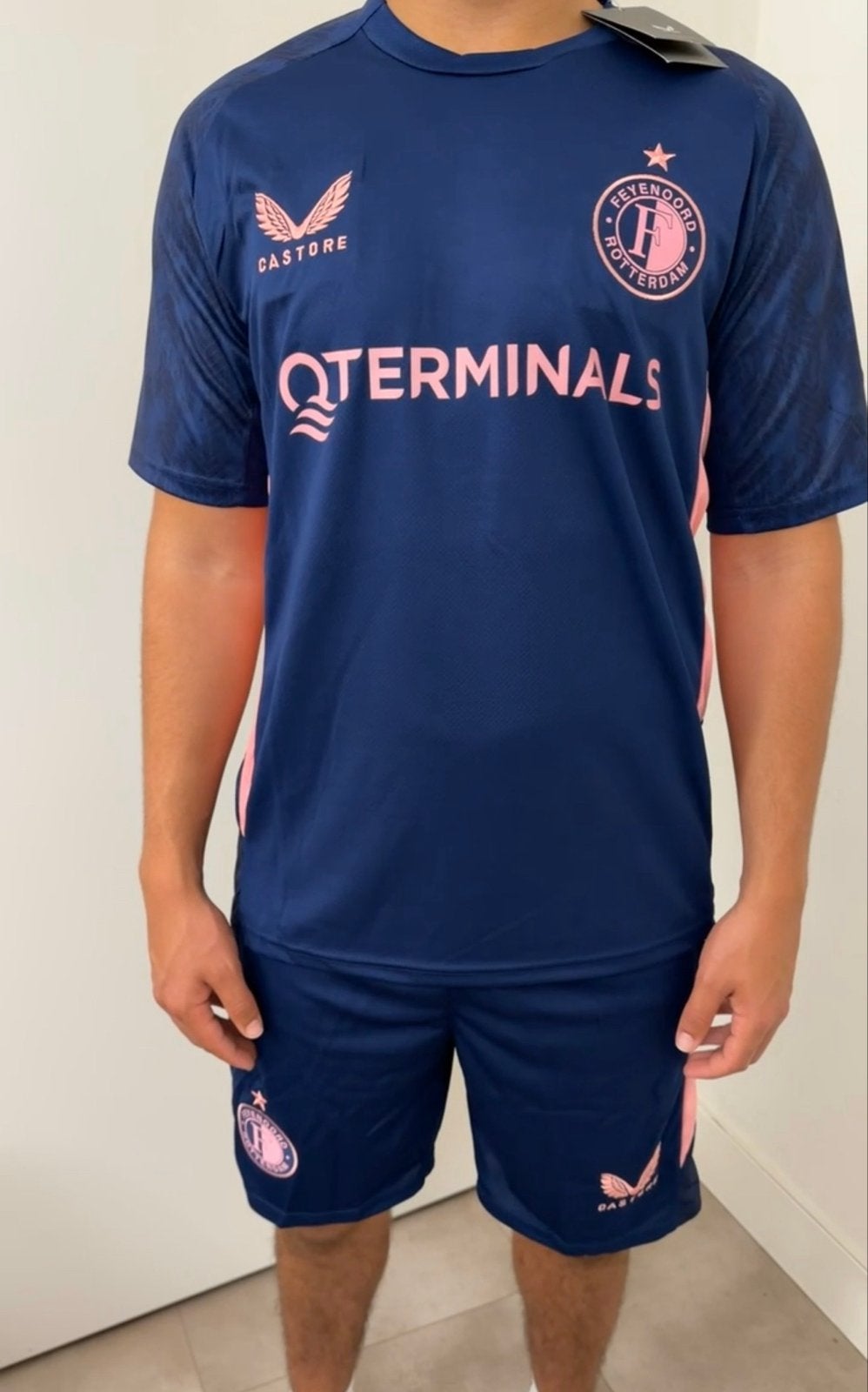 Feyenoord Trainingspak Nieuw in Zak - Castore Qterminals, Blauw, Nieuw, Overige maten, Ophalen of Verzenden