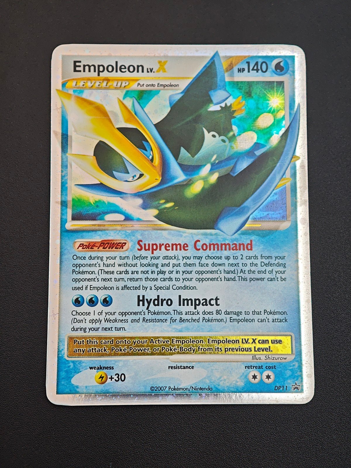 Empoleon LV.X Pokémon Kaart DP11 Promo Foil, Ophalen of Verzenden, Zo goed als nieuw, Losse kaart, Foil