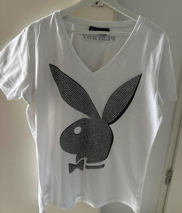 Playboy Heren T-shirt Maat L - Nieuw, nooit gedragen, Kleding | Heren, Ophalen of Verzenden, Nieuw, Maat 52/54 (L), Wit