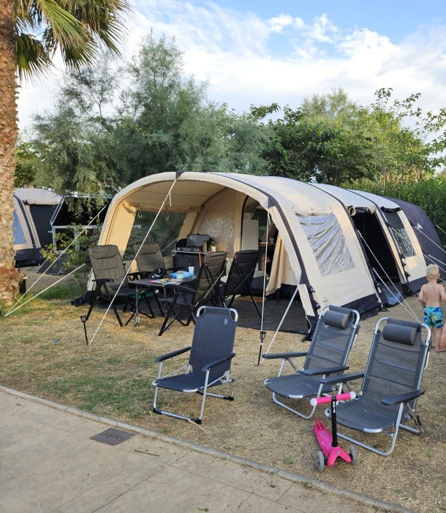 Complete Obelink miami 6 easy air opblaas tent + aanhanger., Ophalen, Gebruikt, Tot en met 6