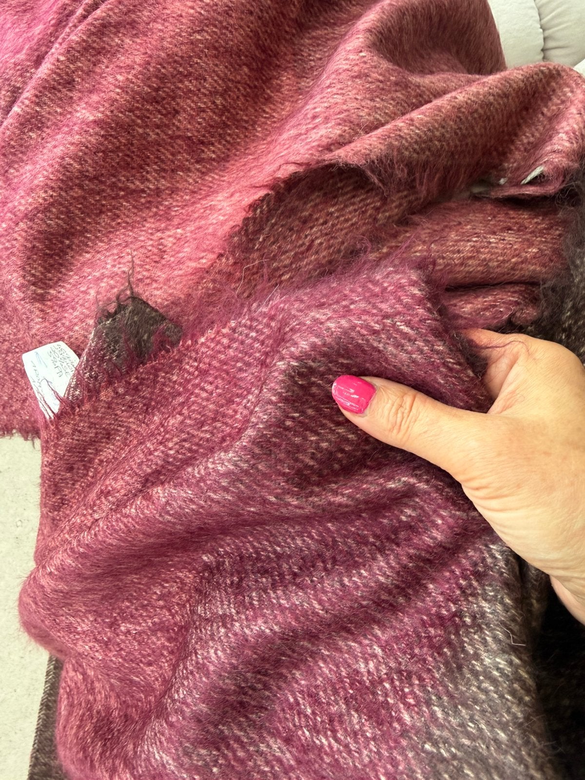 Mohair, Zijde en Scheerwol mix degradé stof 4 m x 1.5 m, Wol, 120 cm of meer, Ophalen of Verzenden, Nieuw