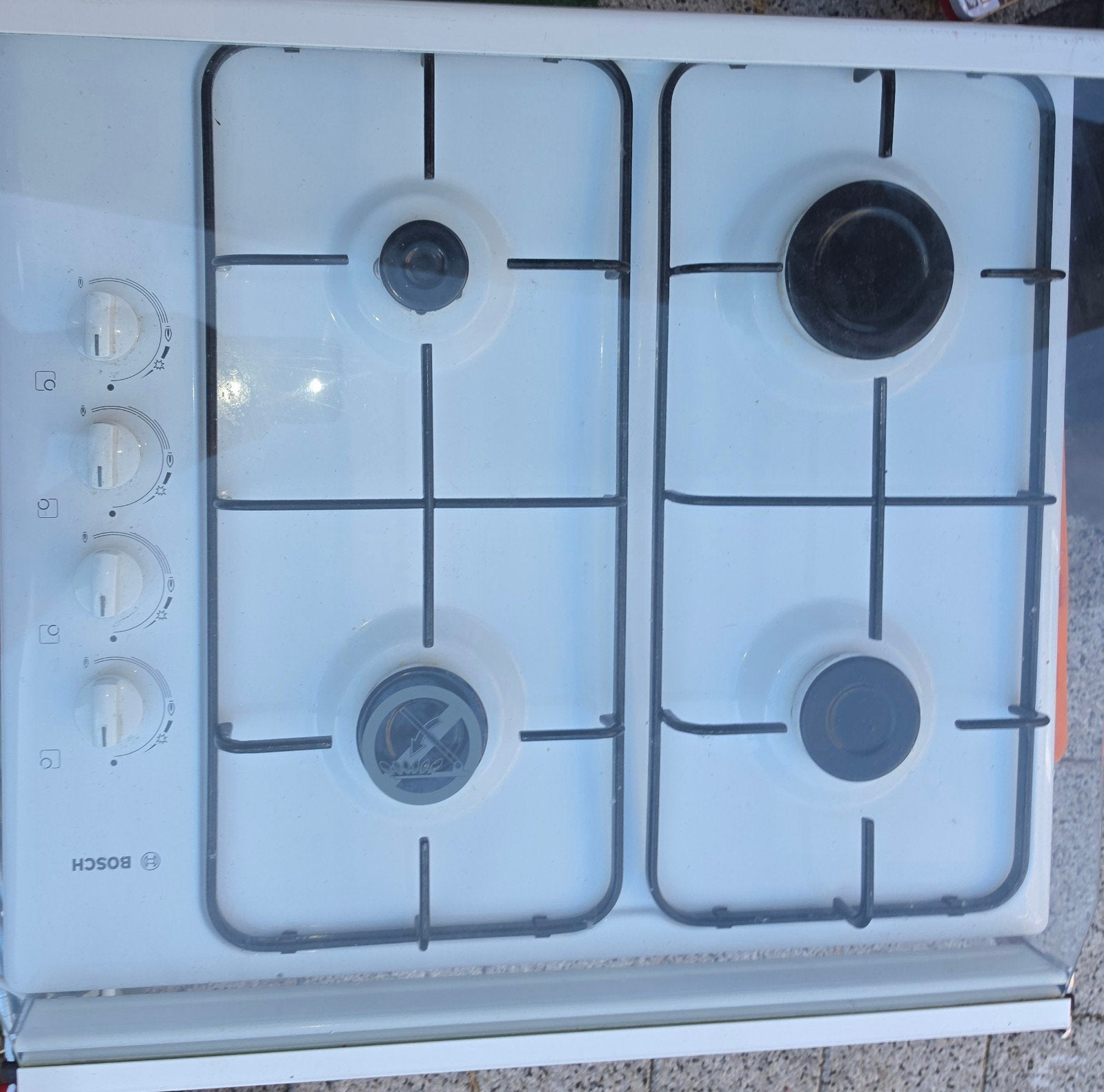 4 pits gaskookplaat bosch, Ophalen, 4 kookzones, Zo goed als nieuw, Gas