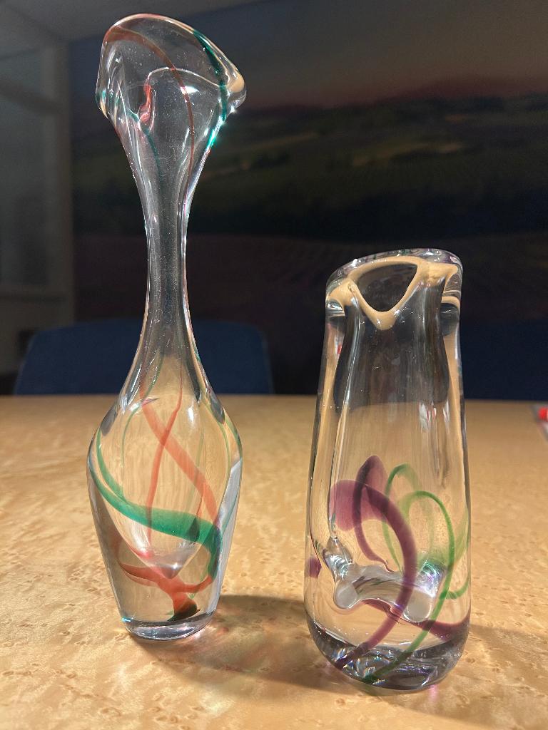 Vintage kristallen vazen jaren ‘60 Kristalunie Maastricht, Antiek en Kunst, Antiek | Glas en Kristal, Ophalen of Verzenden