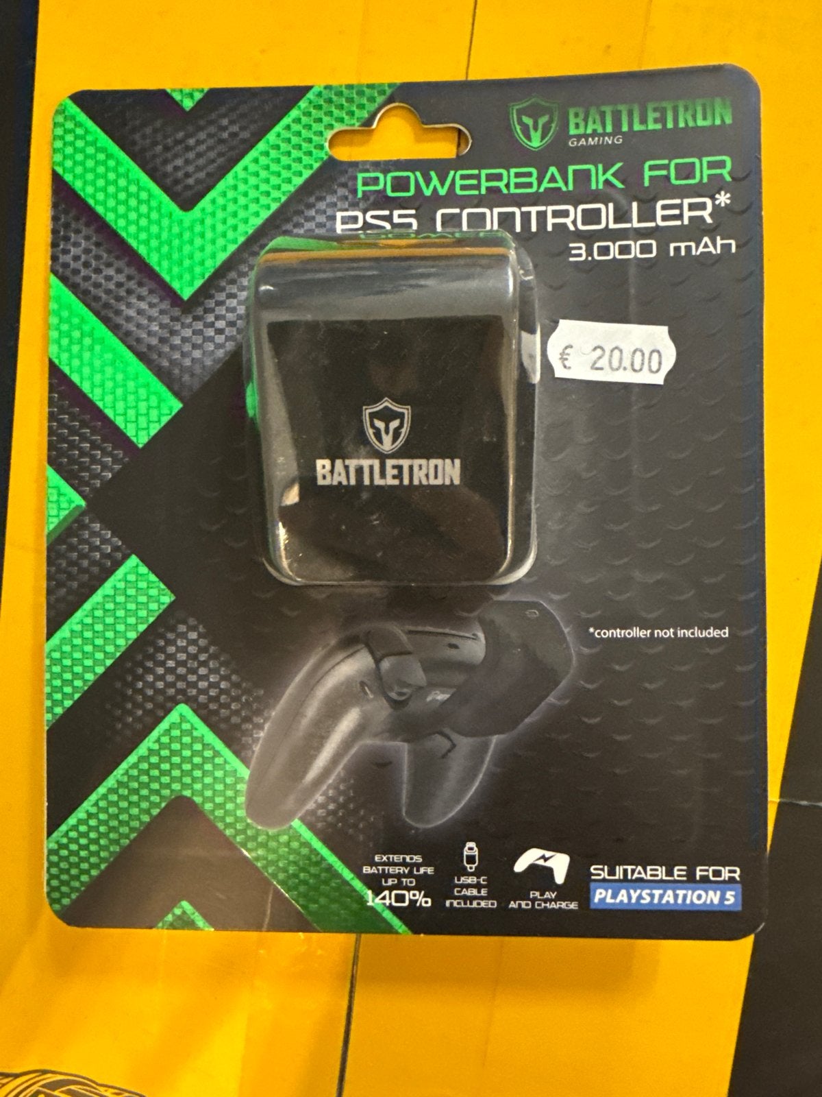 Battletron Powerbank voor PS5 Controller - 3000 mAh, Ophalen of Verzenden, Nieuw