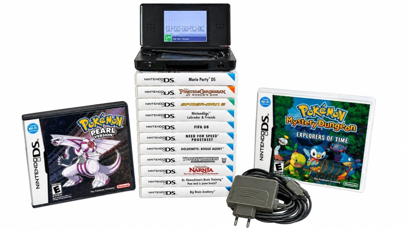 Nintendo DS Lite met 13 games en oplader, Zwart, Ophalen of Verzenden, DS Lite, Gebruikt