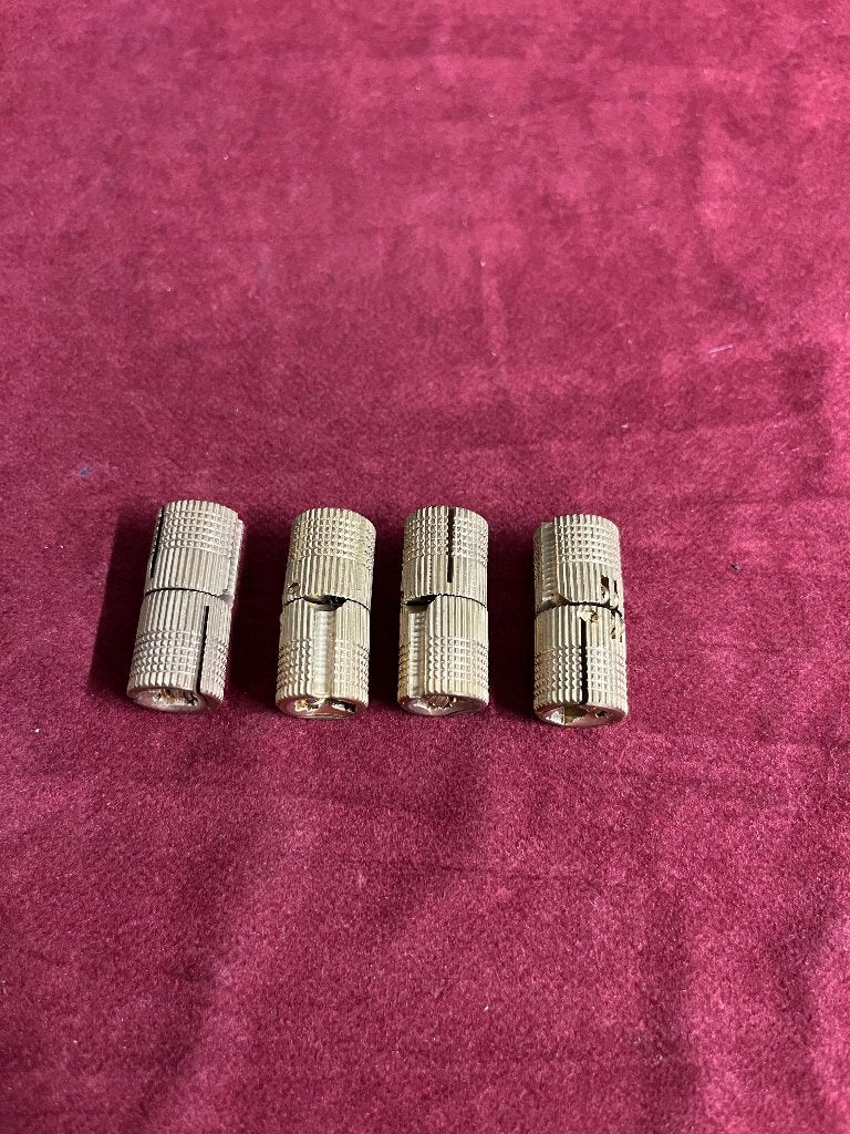 4x nieuwe onzichtbaar messingscharnier (barrel hinge), Caravans en Kamperen, Caravan accessoires, Ophalen of Verzenden, Nieuw