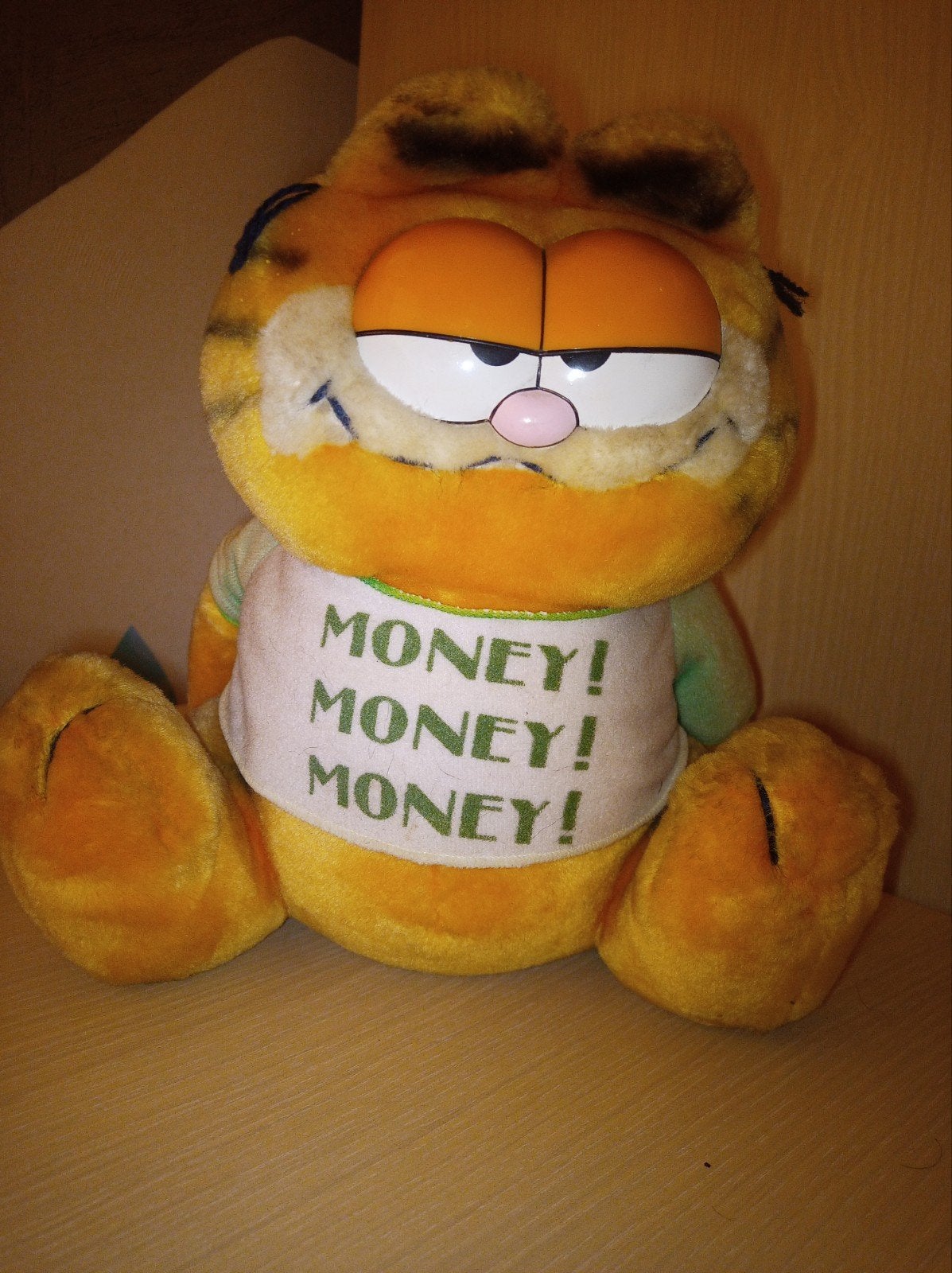 Vintage Garfield spaarpot - Money! Money! Money!, Ophalen of Verzenden, Gebruikt, Overige materialen, Strip- of Tekenfilmfiguur