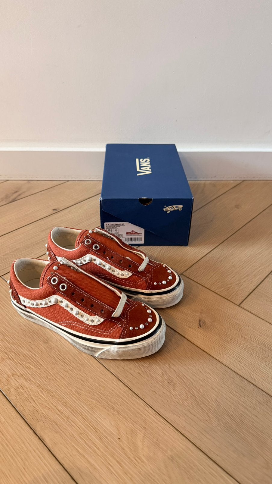 Vans LX Old Skool 36 Pearlized Rust Bronze (34,5), Ophalen of Verzenden, Zo goed als nieuw, Jongetje of Meisje, Schoentjes