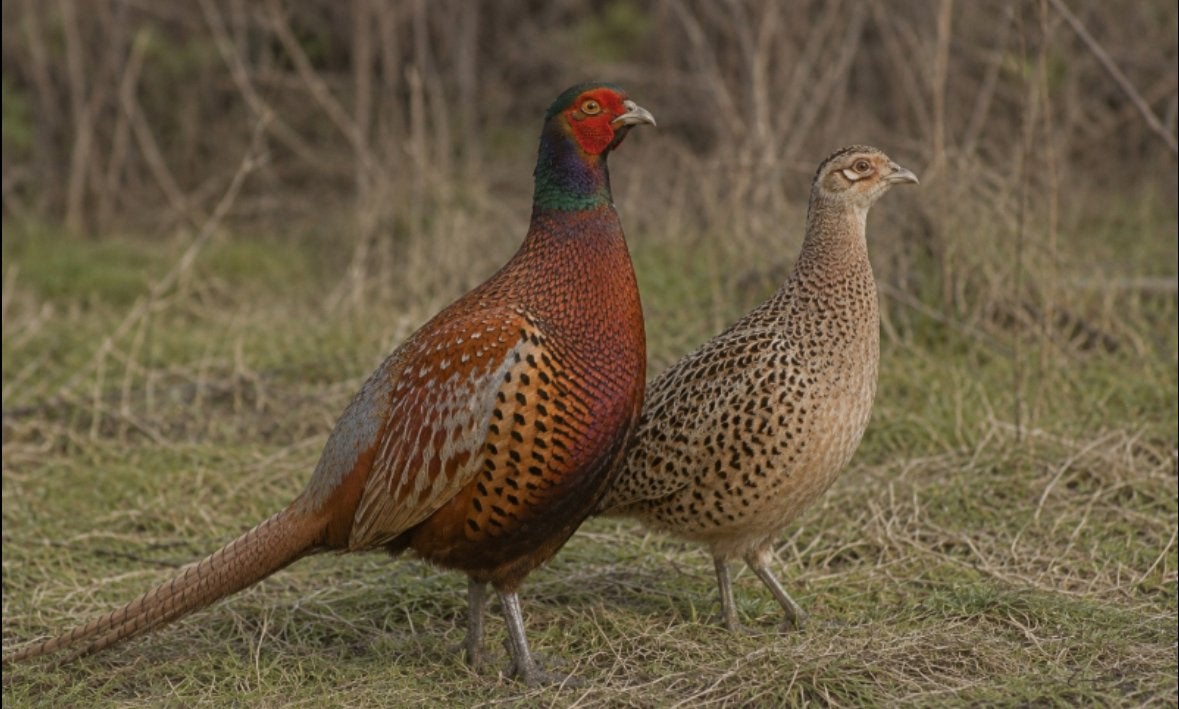 Koppel bosfazanten, Meerdere dieren, Kip
