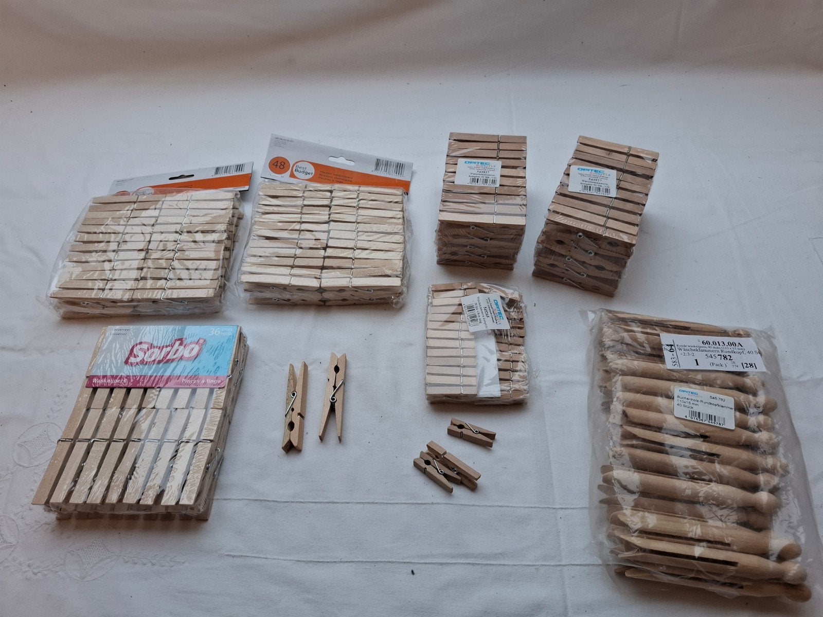 Grote partij houten wasknijpers - Nieuw in verpakking, Ophalen of Verzenden, Nieuw