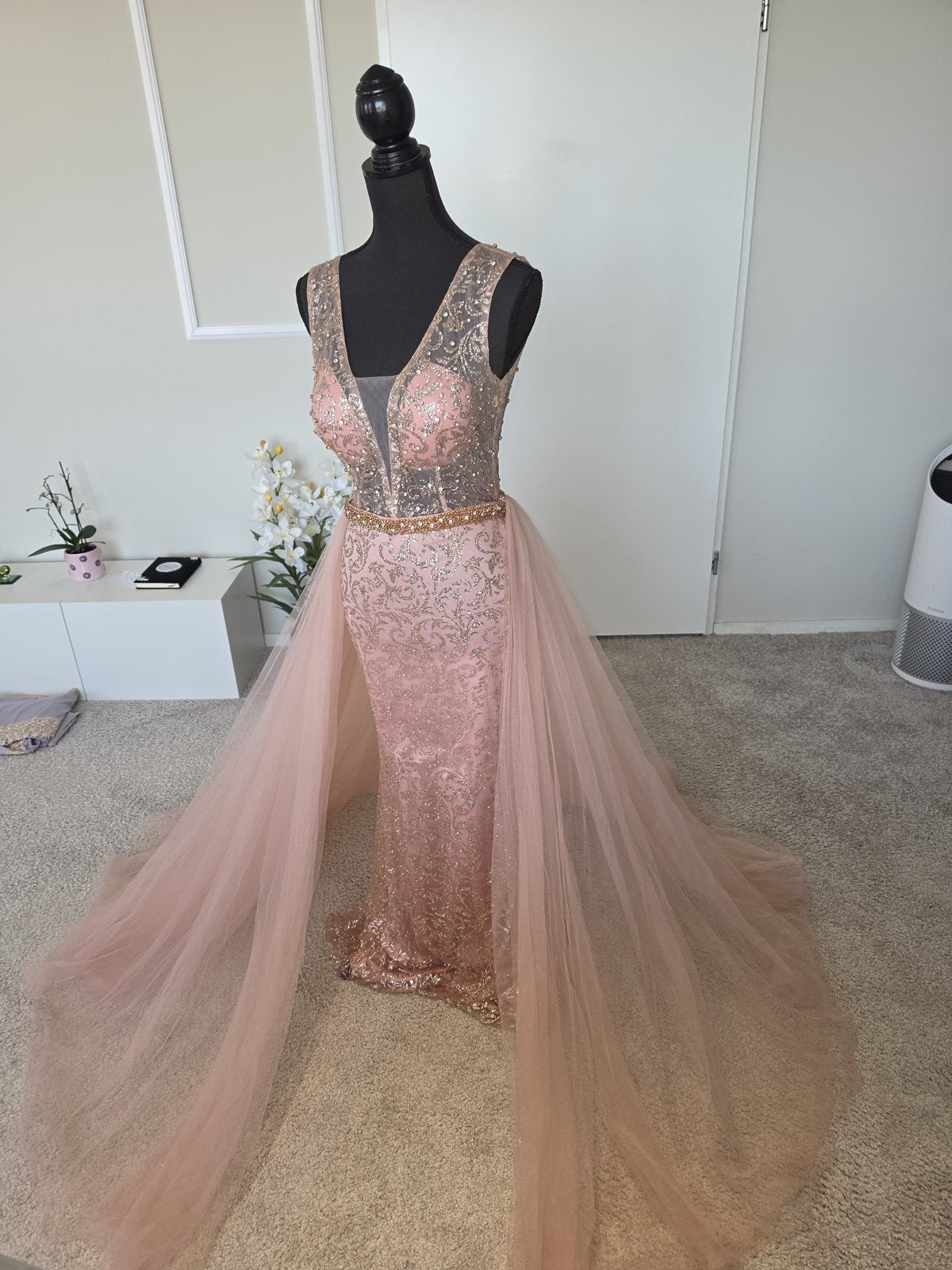 Prachtige Luxe Galajurk - Eyecatcher voor Gala/Bruiloft, Galajurk, Ophalen of Verzenden, Zo goed als nieuw, Roze