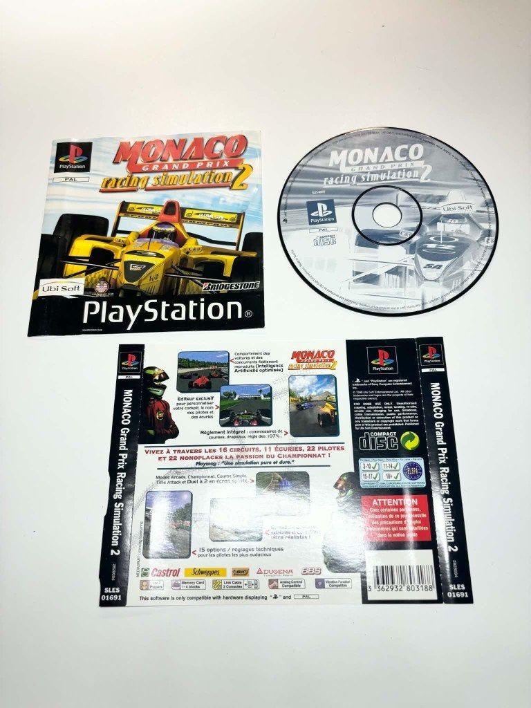 Monaco Grand Prix 2 PlayStation 1 Ps1, Gebruikt, Racen en Vliegen, 2 spelers, Ophalen of Verzenden