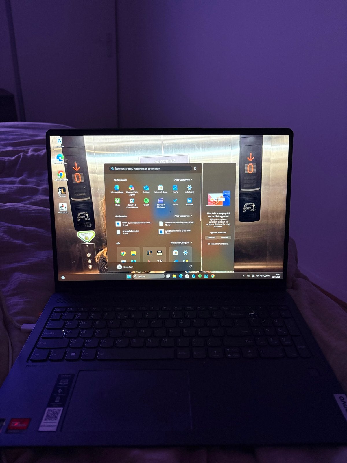 Lenovo thinkpad laptop met touchscreen 17 inch, Ophalen of Verzenden, Zo goed als nieuw, Thinkpad, 512 GB