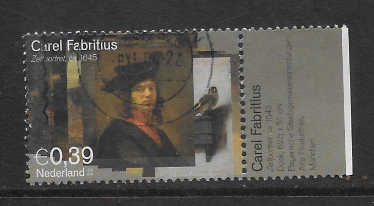 2004, Carel Fabritius, Zelfportret 1645 [2286] (K0204), Postzegels en Munten, Postzegels | Nederland, Ophalen of Verzenden