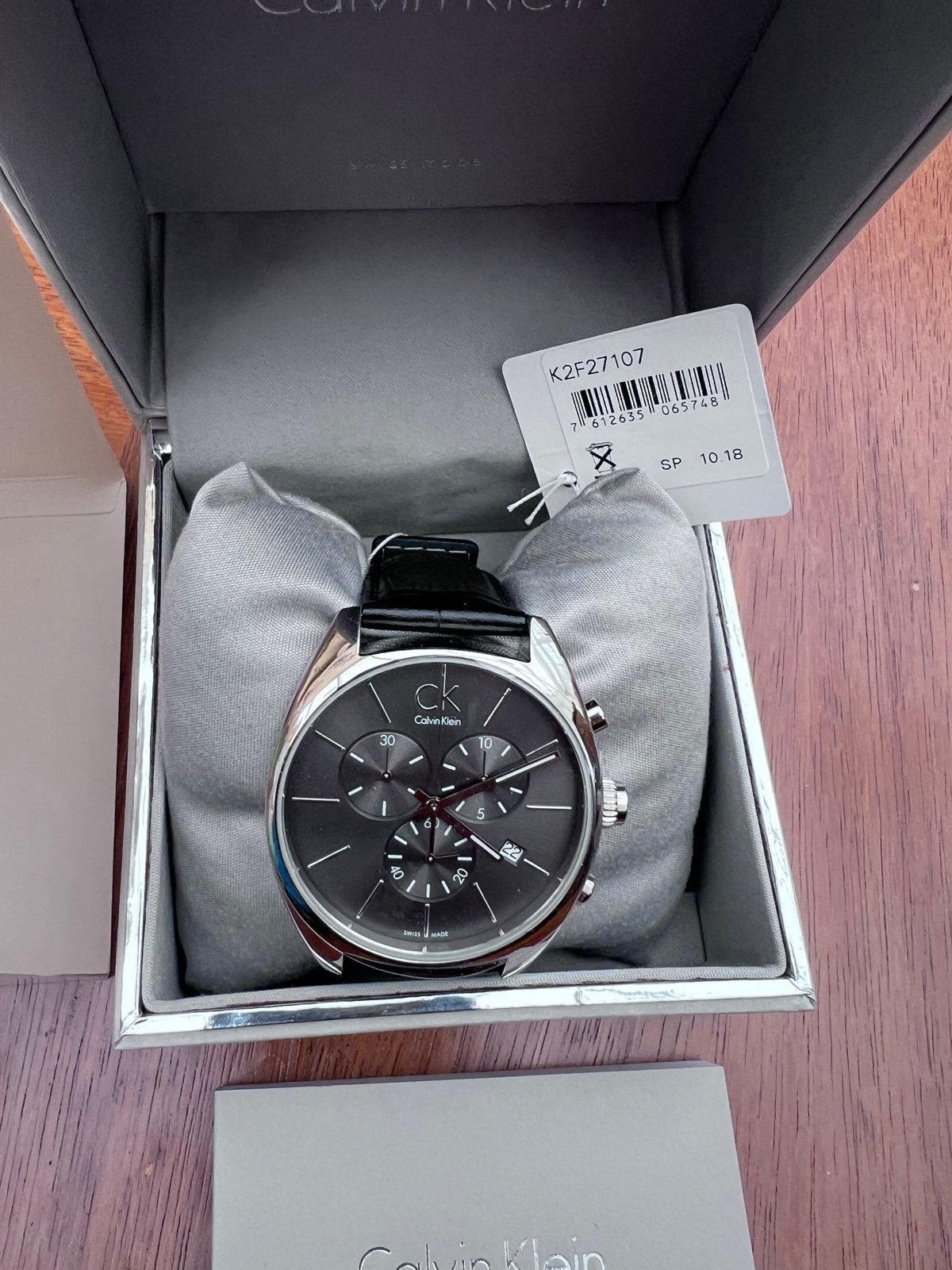 Calvin Klein K2F 271 Swiss Made Herenhorloge NIEUW, Sieraden, Tassen en Uiterlijk, Horloges | Heren, Overige merken, Leer, Staal