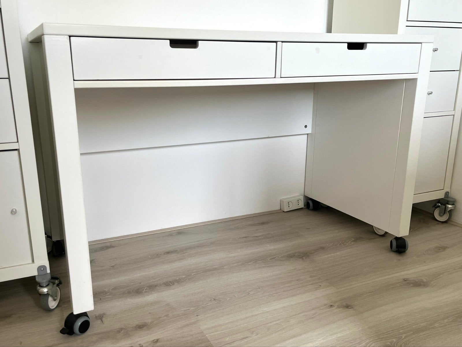 Bopita Mix & Match Bureau Wit met Wielen - 125x60x80 cm, Ophalen, Gebruikt, Hout, Schoolbureau