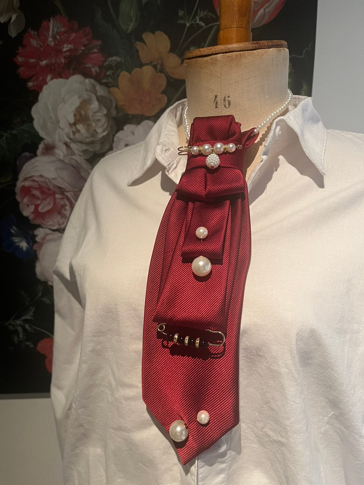 Stropdasketting, damesstropdas, Sieraden, Tassen en Uiterlijk, Kettingen, Overige materialen, Verstelbaar, Nieuw, Ophalen of Verzenden