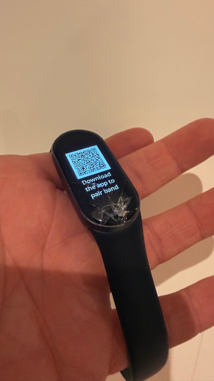 Xiaomi Mi Band 9 (Scherm barst, werkt perfect), Ophalen of Verzenden, Hartslag, Gebruikt, Zwart
