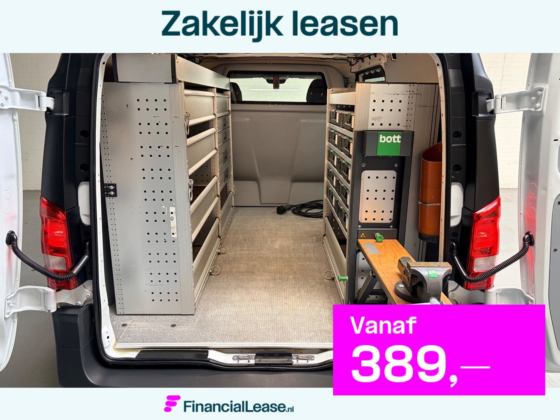 Mercedes-Benz EVito Elektrisch Servicewagen Automaat Lang 66, Stof, Gebruikt, Met garantie (alle), 116 pk