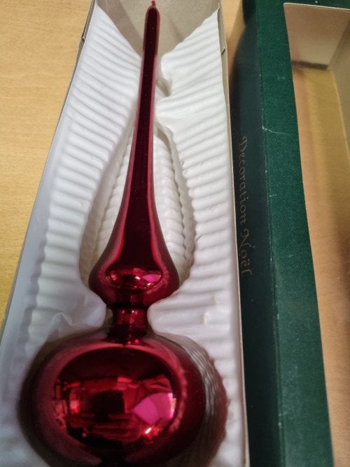 kerstboom piek rood glas, Ophalen of Verzenden, 'T Olde Gre-j, Info@toldegrej.nl, Endepoelstraat 20f Didam