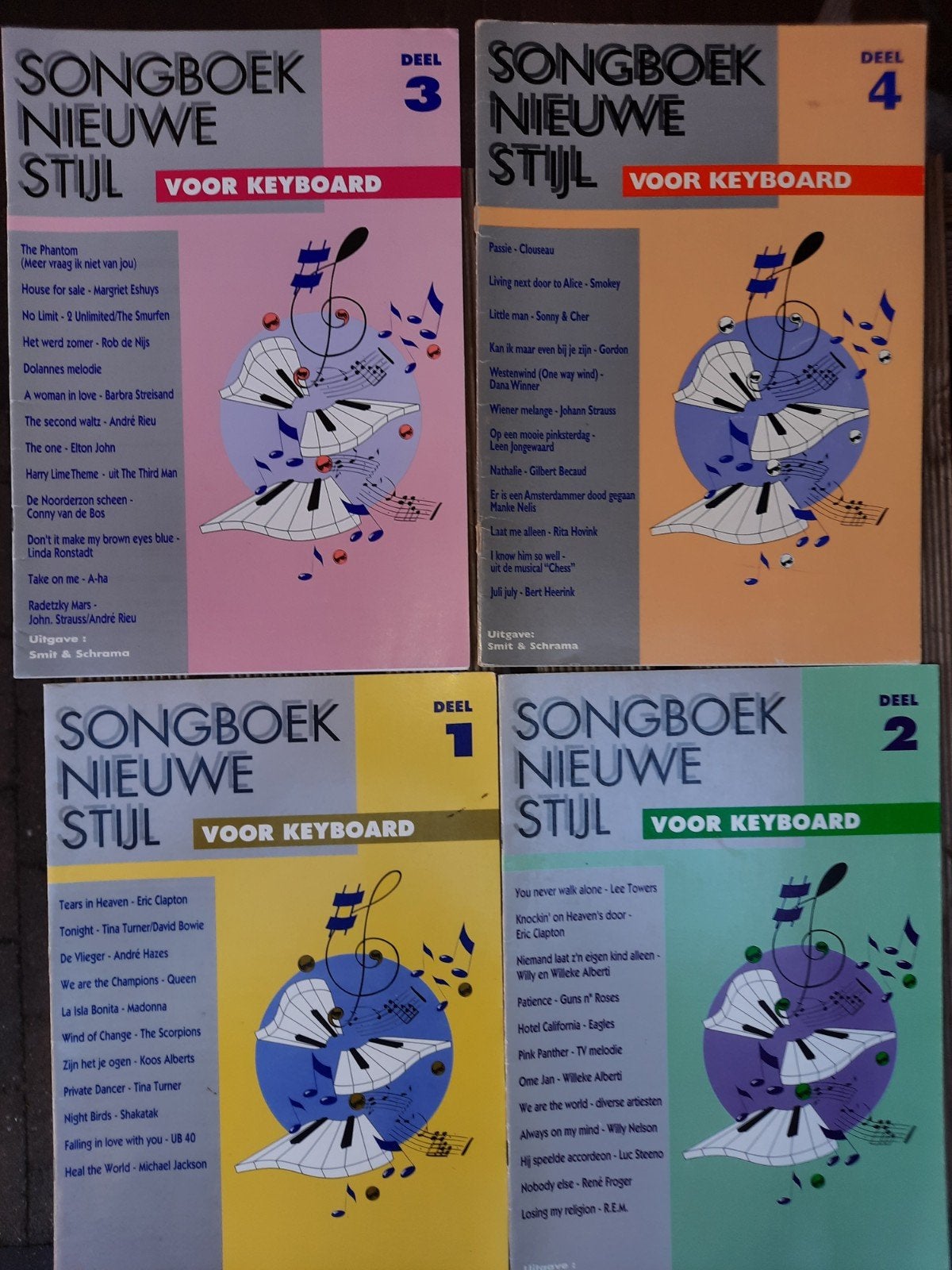 Keyboard-Smit /Schrama-Songboek Nieuwe Stijl deel  1tm4-LEUK, Muziek en Instrumenten, Ophalen of Verzenden, Artiest of Componist