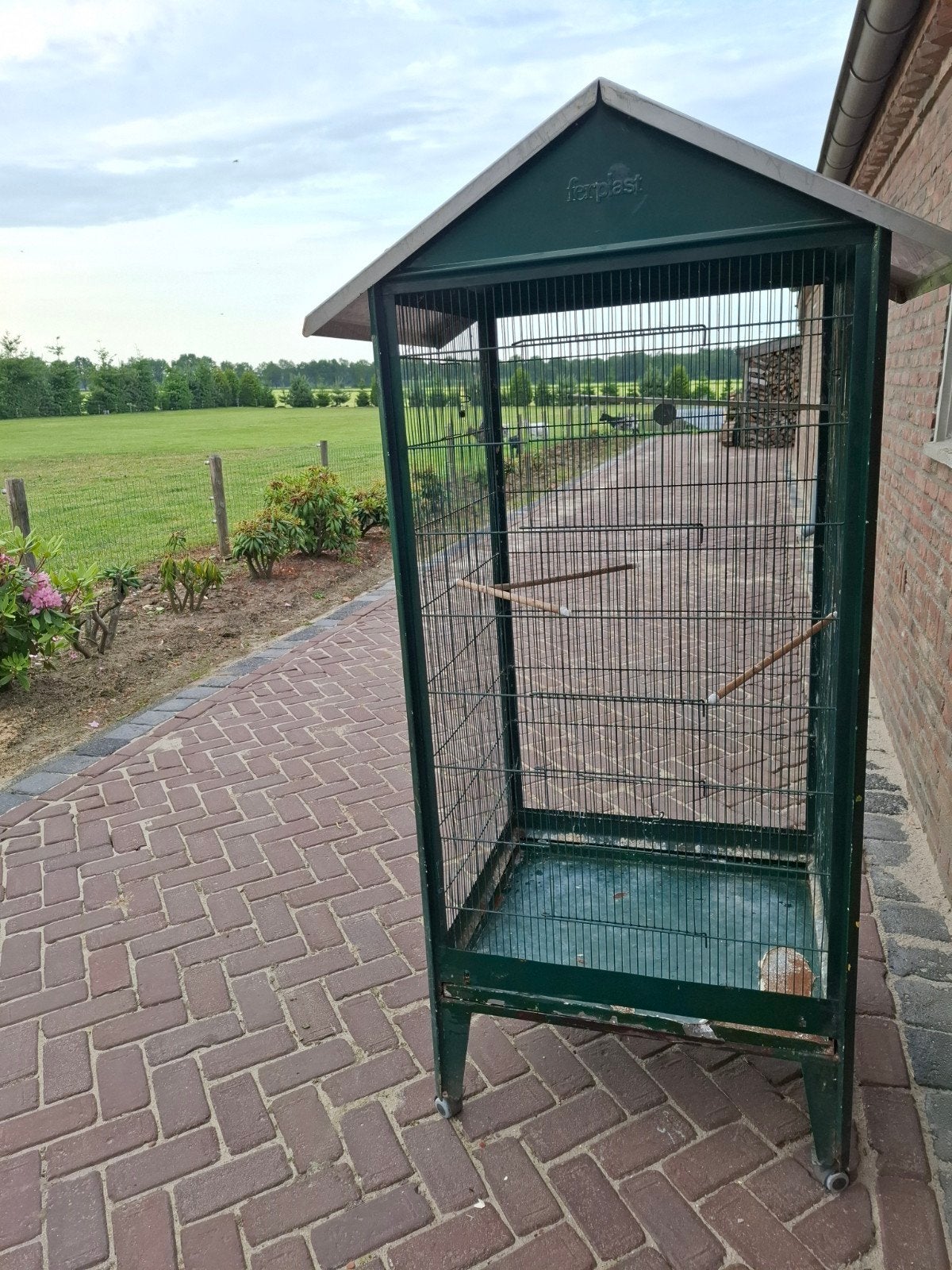 Vogelbuitenkooi, Dieren en Toebehoren, Vogels | Hokken en Kooien, Ophalen, Metaal, Vogelkooi