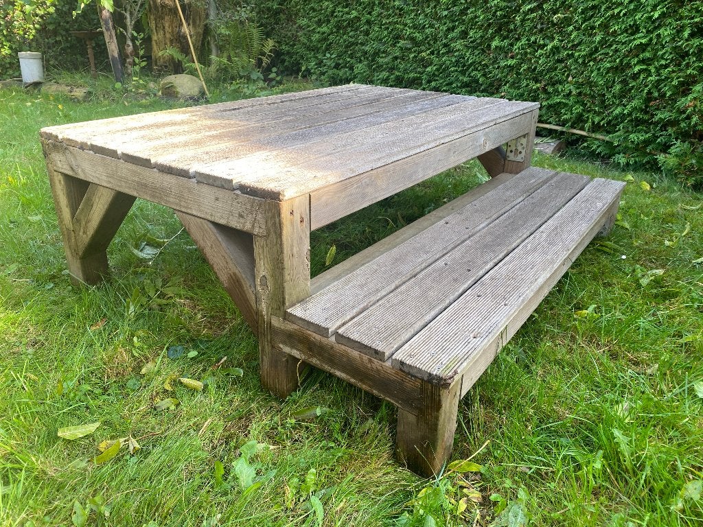 Houten opstap voor stacaravan, Ophalen, Zo goed als nieuw, Trap, Minder dan 2 meter