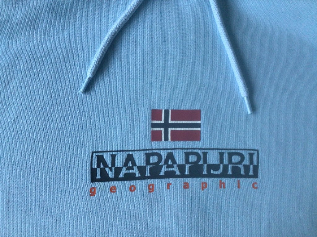 Napapijri hoodie, lichtblauw, maat S, Kleding | Heren, Truien en Vesten, Ophalen, Blauw, Zo goed als nieuw, Napapijri