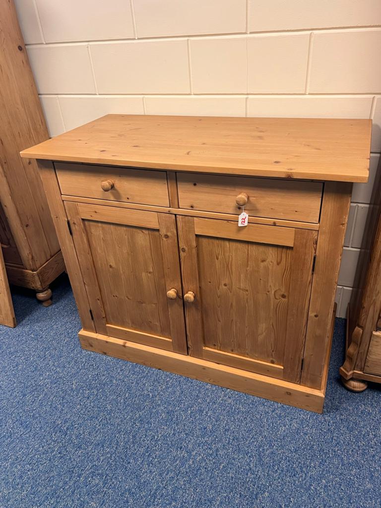 Oud grenenhouten commode dressoir geloogd en in de was, Ophalen, Nieuw, 25 tot 50 cm, Grenenhout