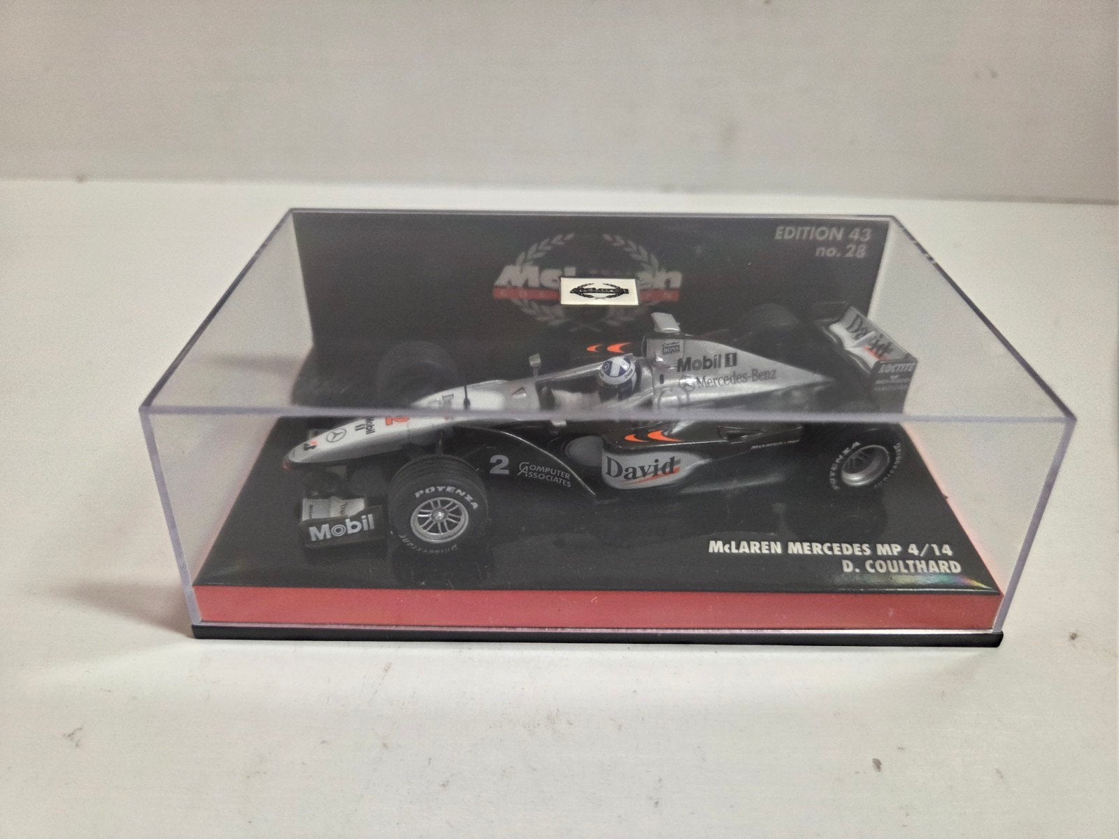 Minichamps McLaren Mercedes MP4 14 Coulthard, Ophalen of Verzenden, Zo goed als nieuw, Auto's