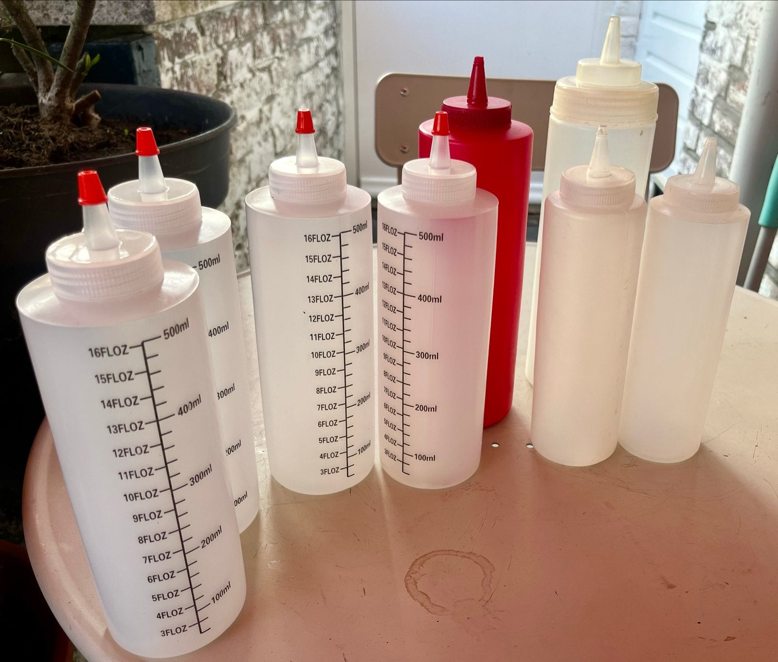 Knijpflessen met maataanduiding - 500ml, Kunststof, Ophalen of Verzenden, Meerkleurig, Overige merken