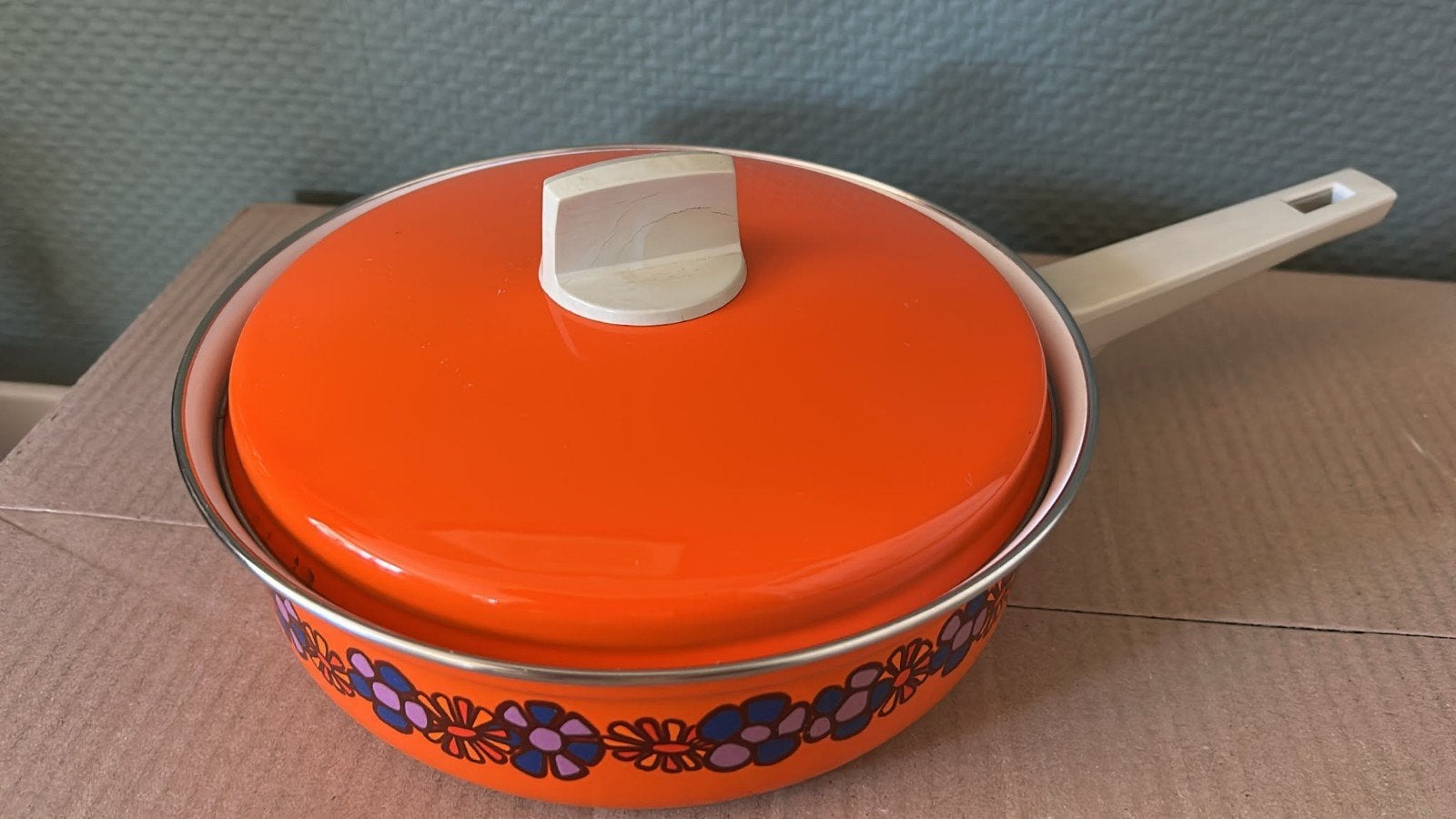 Retro hapjespan, Huis en Inrichting, Keuken | Potten en Pannen, Ophalen of Verzenden, Overige materialen