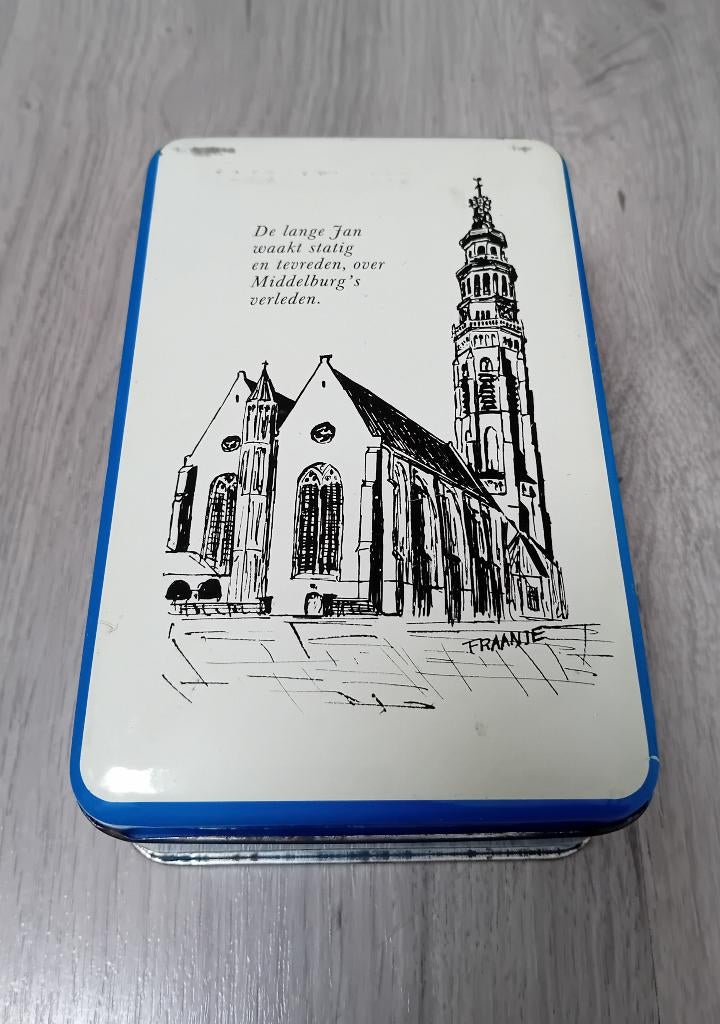 blikken doosje met een afbeelding van de Lange Jan, Verzamelen, Blikken, Ophalen of Verzenden, Overige