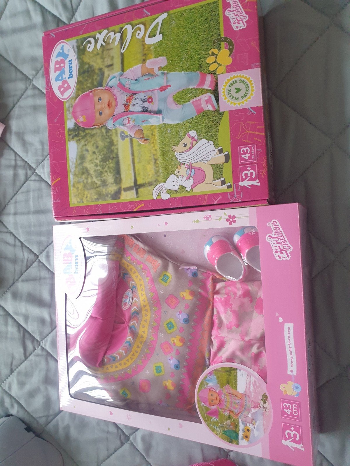 Baby Born Deluxe en Zapf Creation poppenkleding sets, Ophalen, Nieuw, Babypop