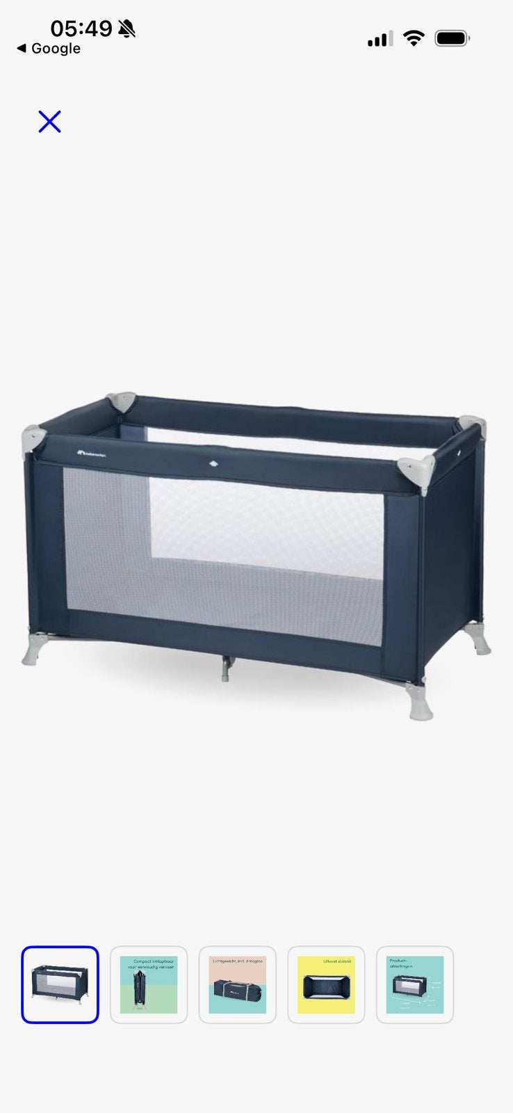 Babidéal Reiswieg/Campingbedje met Matras en Dekbed, Ophalen, Gebruikt, Overige typen, Overige merken
