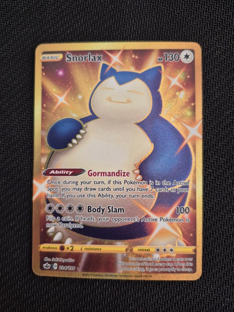 Snorlax 224/198 Chilling Reign Hyper Rare, Ophalen of Verzenden, Nieuw, Losse kaart