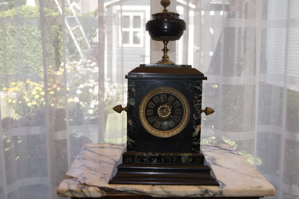 Antieke marmeren pendule, Ophalen of Verzenden