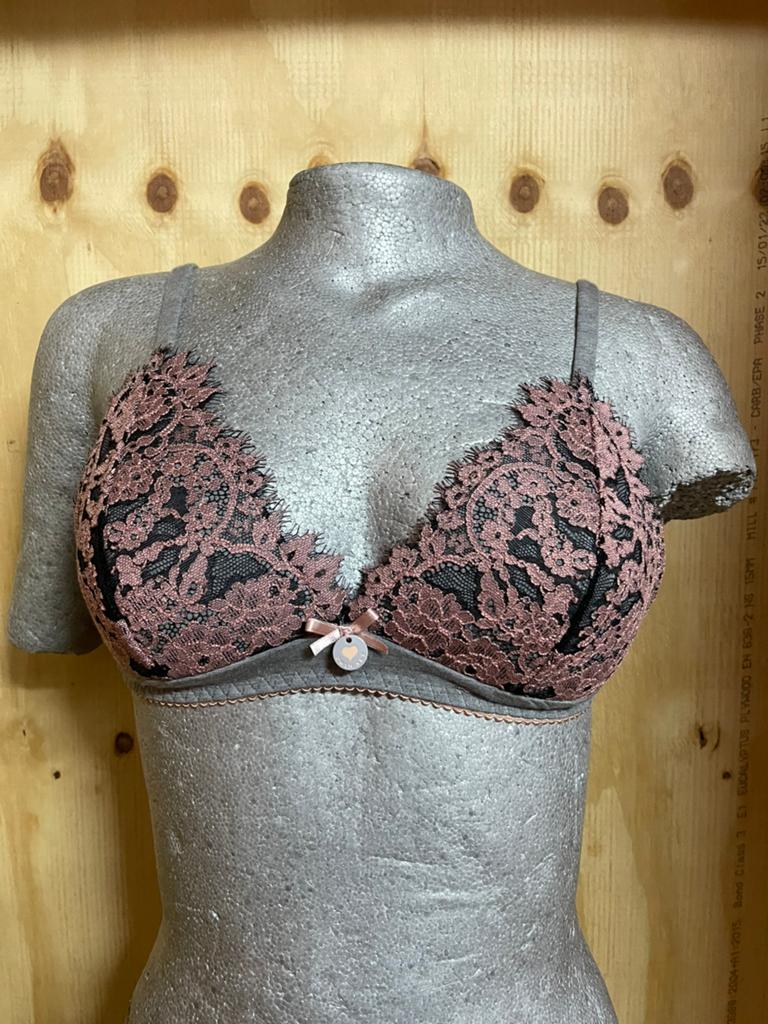 Twinset padded bralette Maat 80b Model jersey bonbon, Kleding | Dames, Verzenden, Grijs, BH
