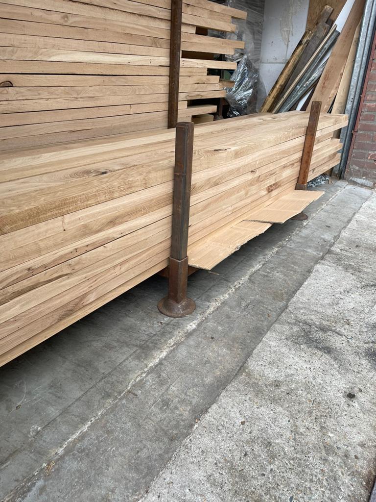 Partij eiken balkjes geschaafd 35x90mm gedroogd latten plank, Doe-het-zelf en Verbouw, Hout en Planken, Ophalen, 25 tot 50 mm