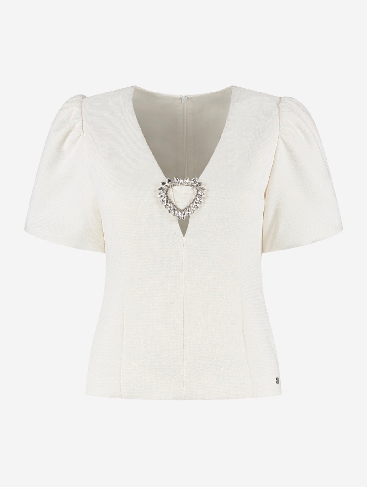 NIKKIE (x franka vedder) Ismay top strass creme mt. 36, Wit, Nieuw, Ophalen of Verzenden, Maat 36 (S)
