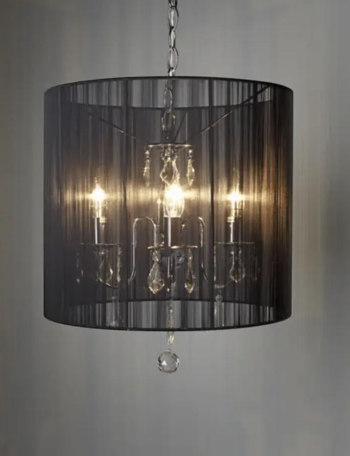 Zwarte Kroonluchter Lamp, Ophalen