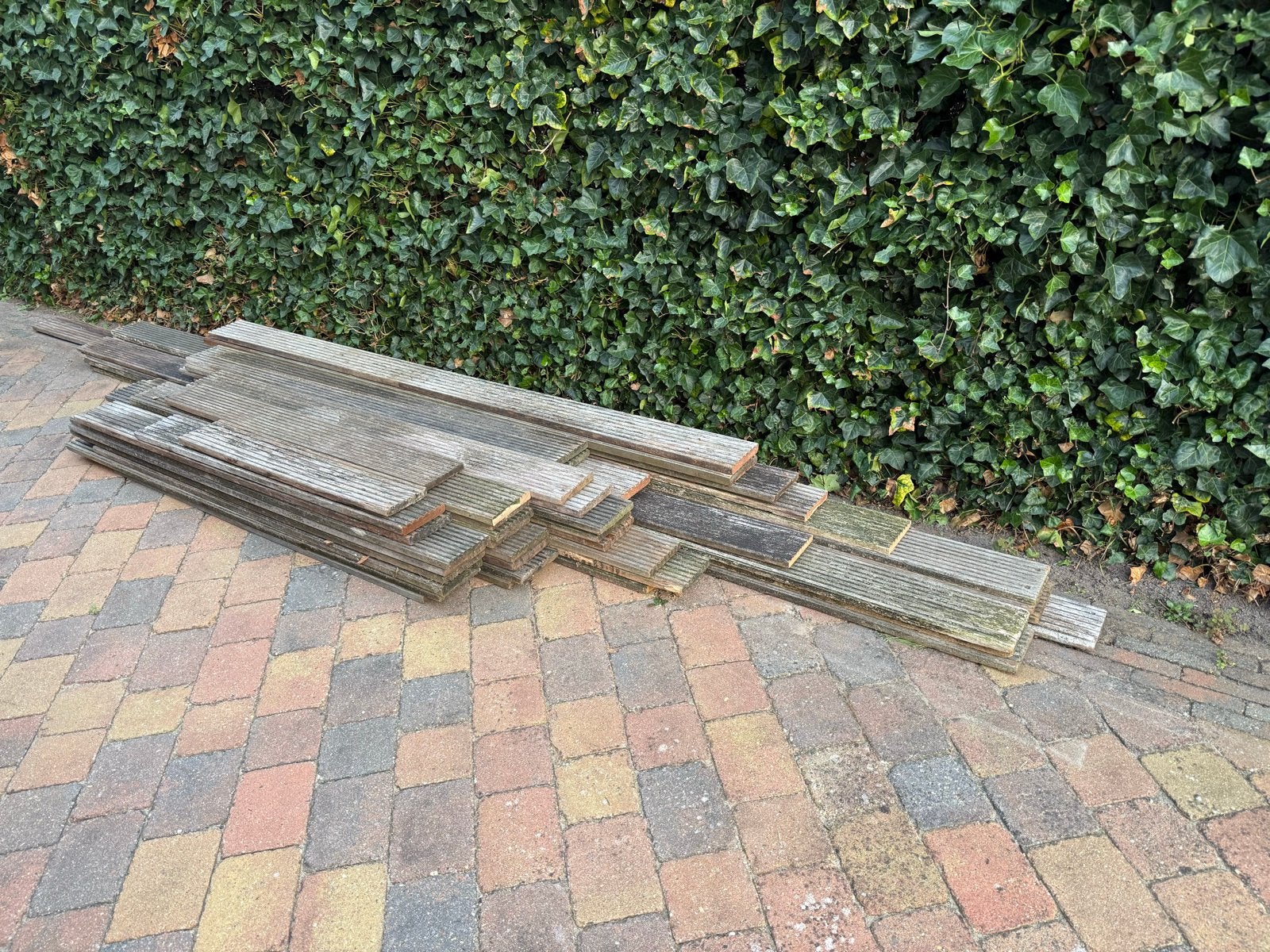 Mooie partij gebruikte hardhouten vlonderplanken, Ophalen, Gebruikt, Planken, Hardhout
