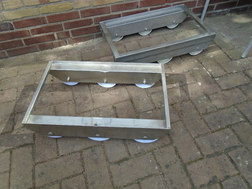 Rollie, RVS kar, wagen. transportkar., 100 liter of meer, Ophalen, Gebruikt, Transportkar