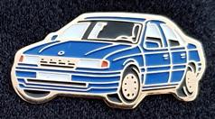 Opel Vectra pin- blauw goudkleur (2), Verzenden, Nieuw, Transport, Speldje of Pin