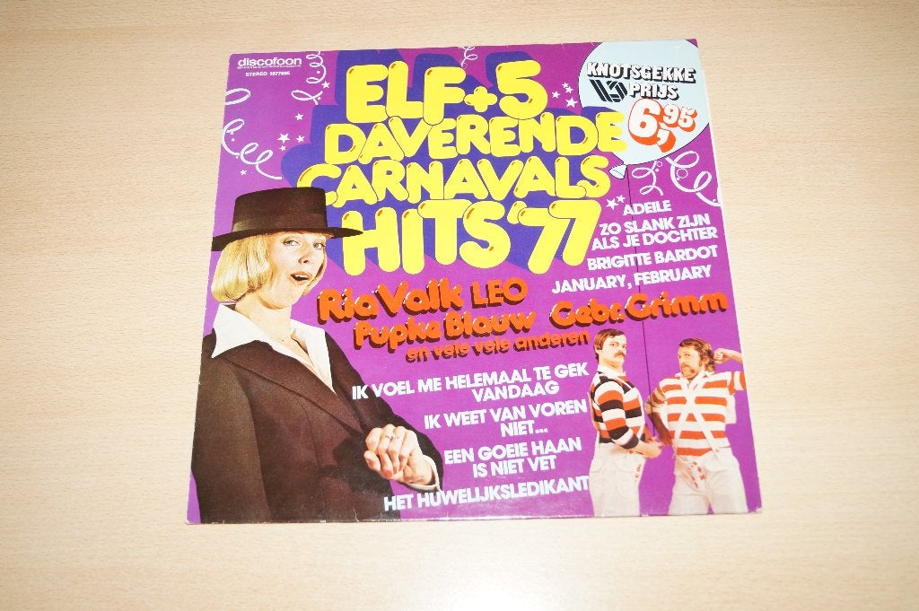 LP Elf + 5 Daverende Carnavalhits '77 - krasvrij 1669, Ophalen, LP, Pop, Zo goed als nieuw